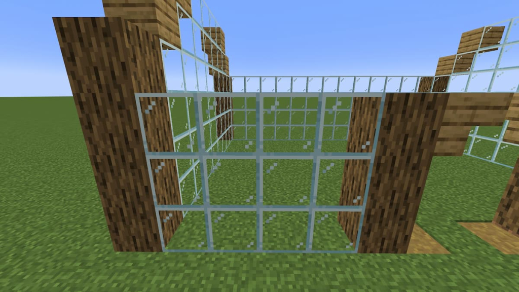 The second part of the Minecraft greenhouse's entrance.