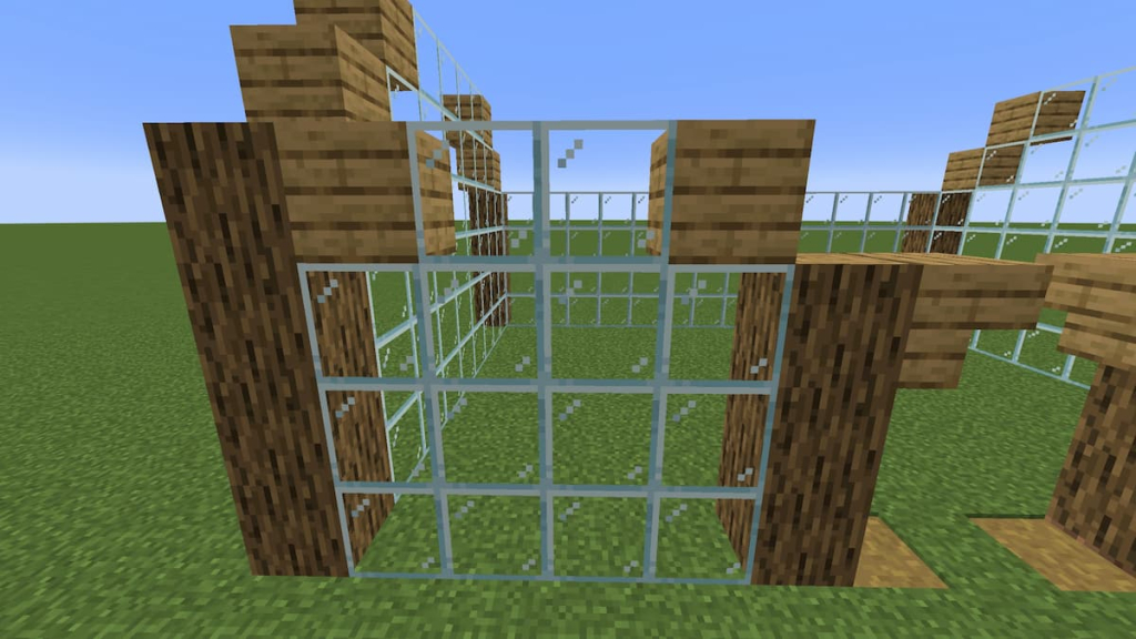 The third part of the Minecraft greenhouse's entrance.