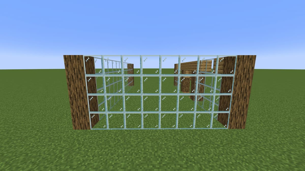 Minecraft greenhouse's side walls.