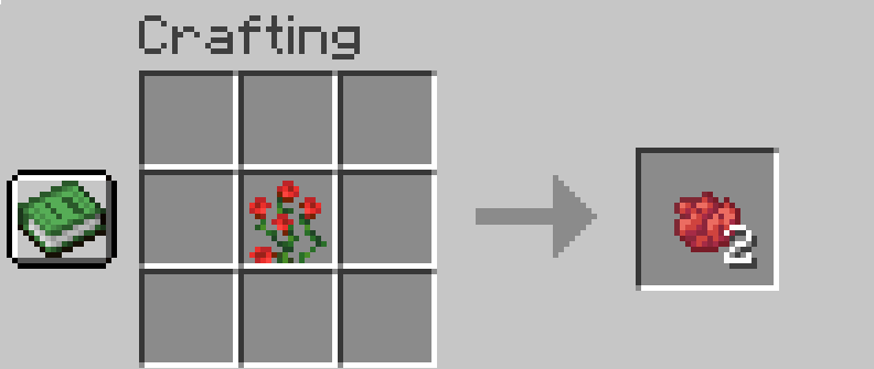 One rose bush produces two red dyes.