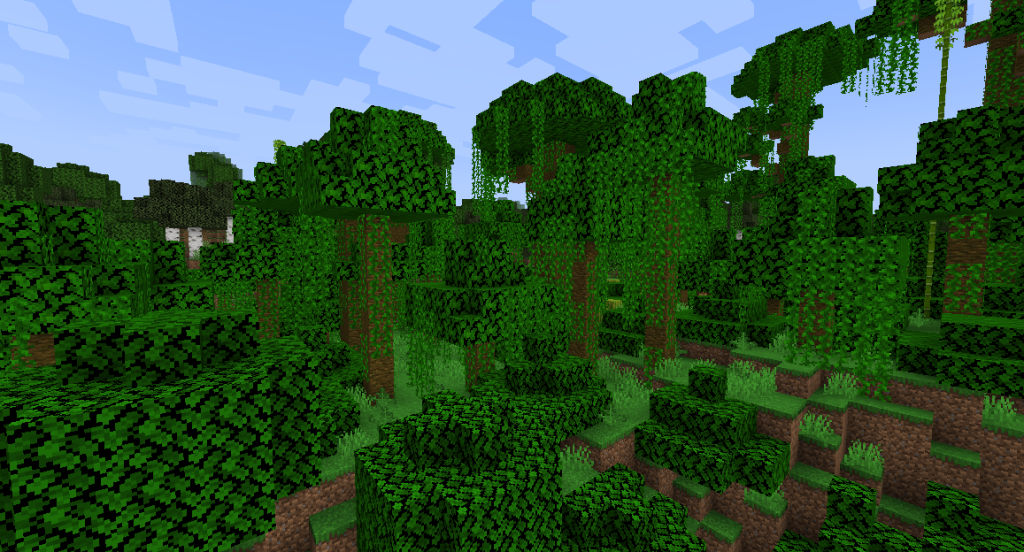 Jungle trees grow in the three different variations of a Jungle biome.
