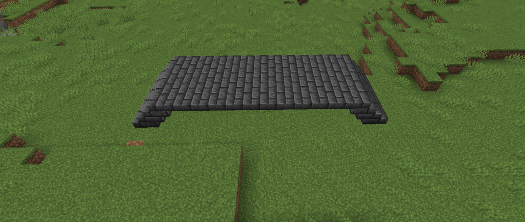 The finished base from above; the left and right sides are identical.