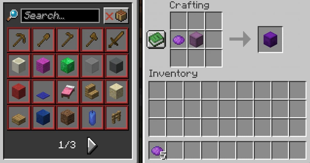 Purple dye can be added to a shulker box to make a purple shulker box.