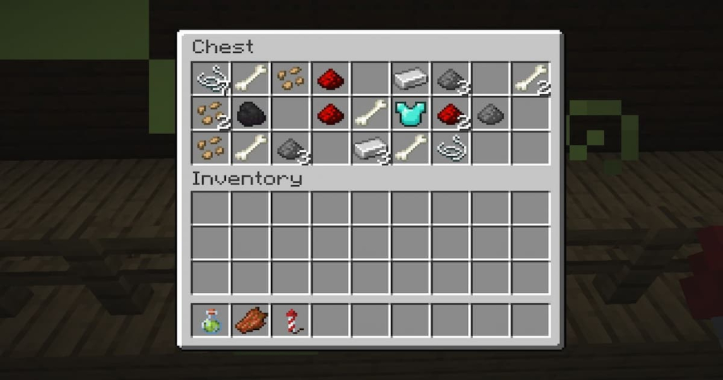 A chest full of loot in a Woodland Mansion