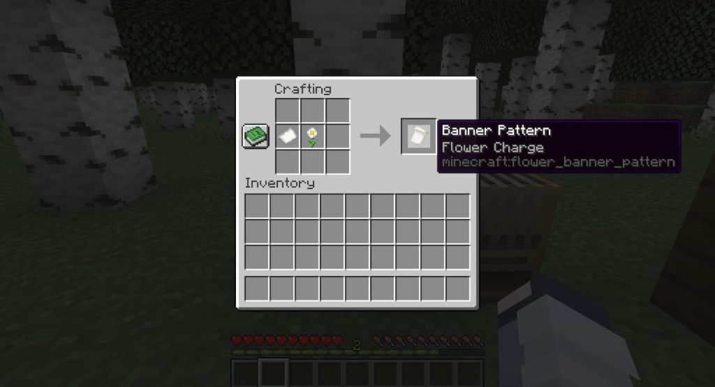 Crafting recipe for a Flower banner pattern.