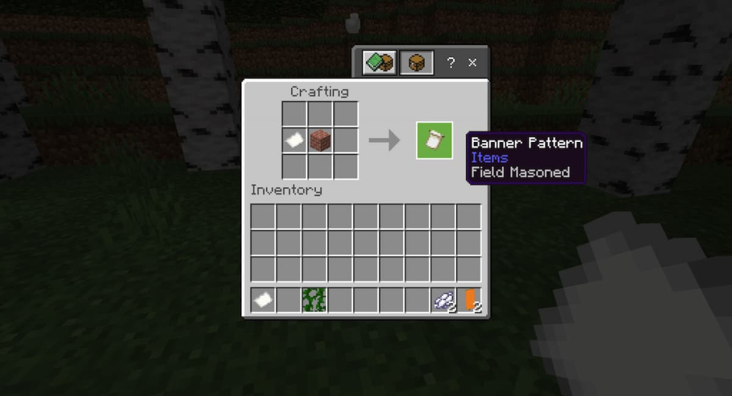 Field Masoned Banner Pattern crafting recipe.