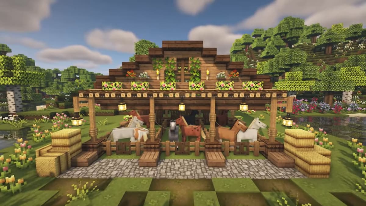 10 Easy Minecraft Horse Stable Ideas - Minecraft Vault