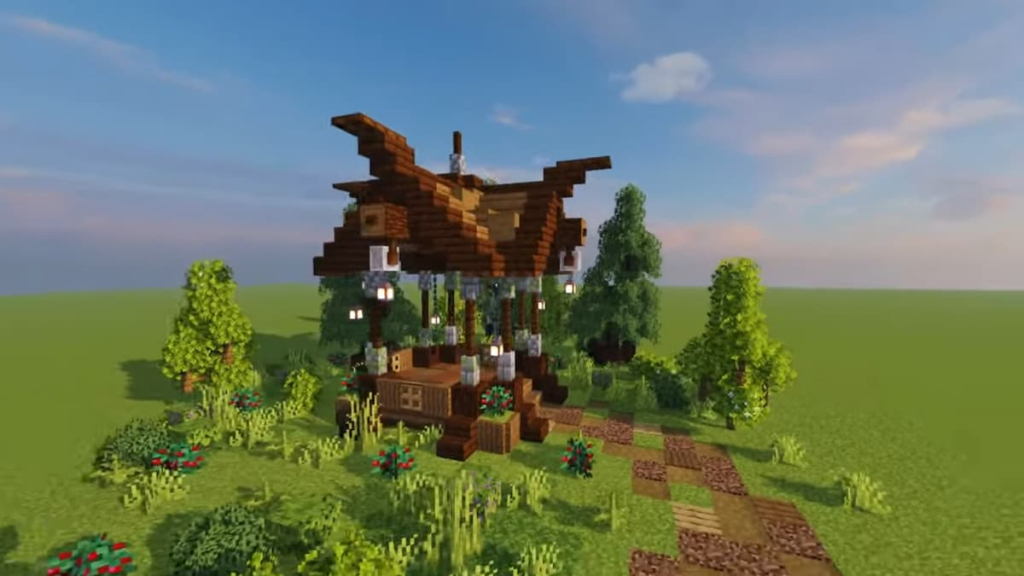 A gorgeous medieval Gazebo in Minecraft by Blitzheart.