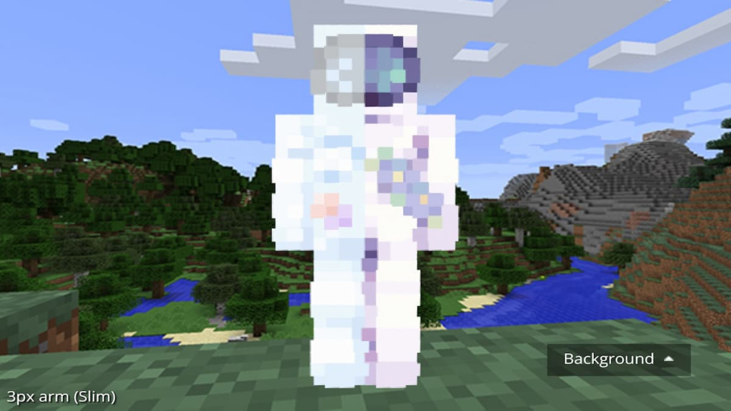 A floral Minecraft astronaut skin.