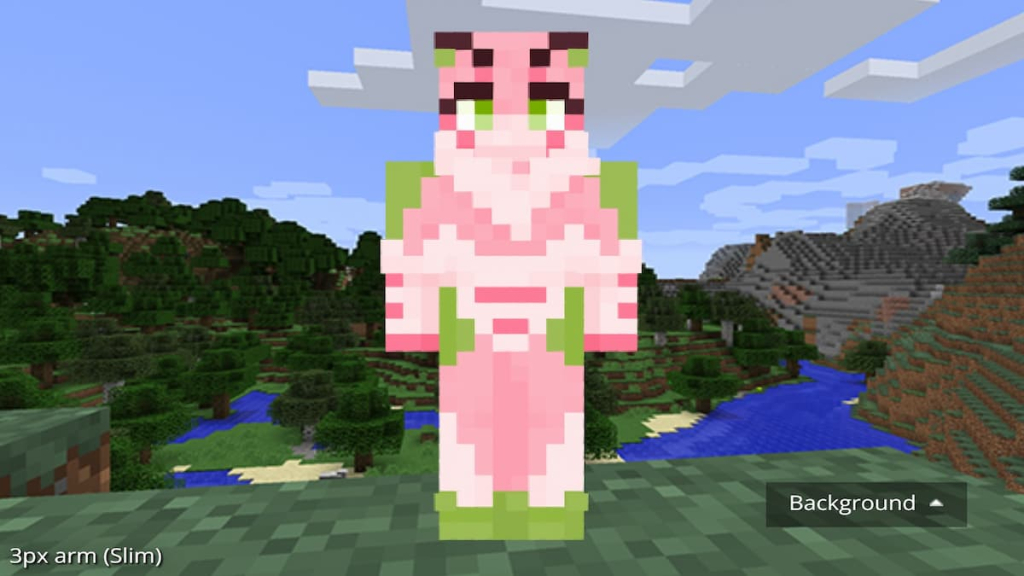 A lotus moth Minecraft skin.