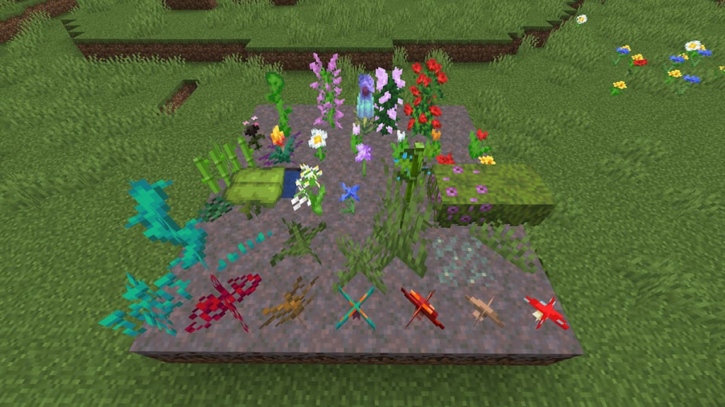 Every plant that can grow on Mycelium in Minecraft.