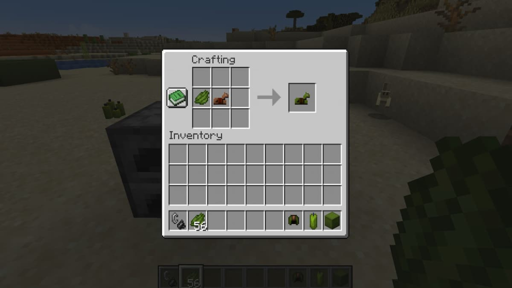 Adding green dye to leather horse armor to make green leather horse armor.
