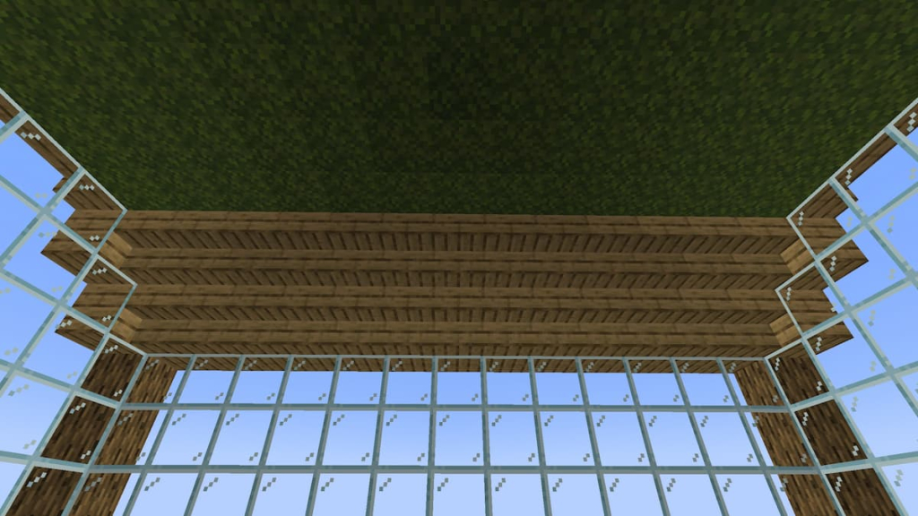The optional eighth part of the Minecraft greenhouse's roof.