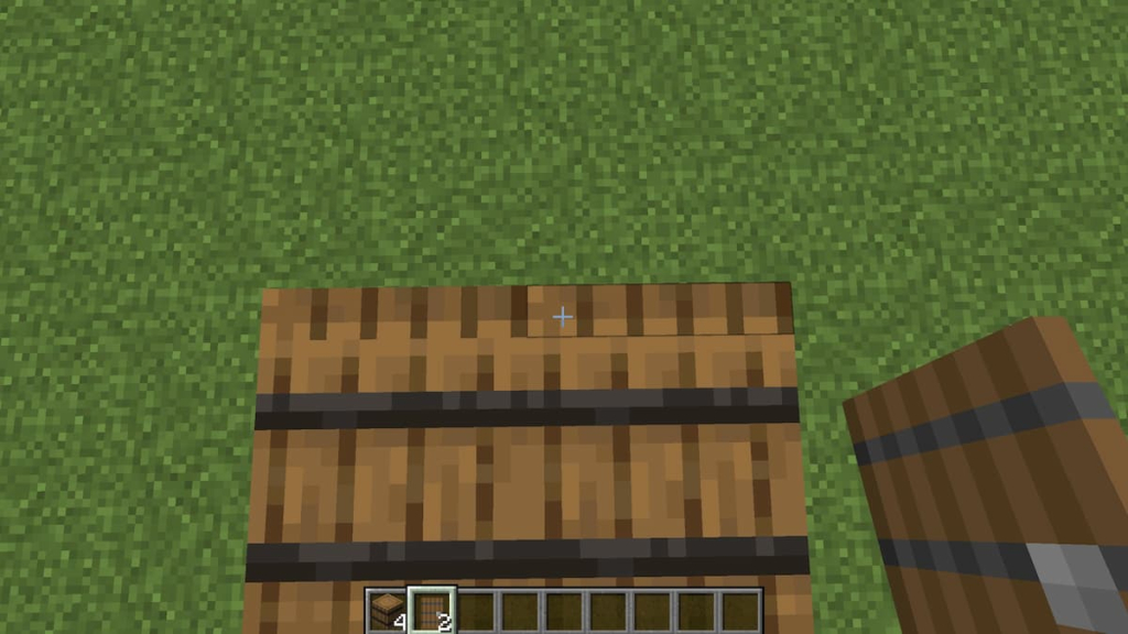 Adding doors to the wooden Minecraft fridge design.