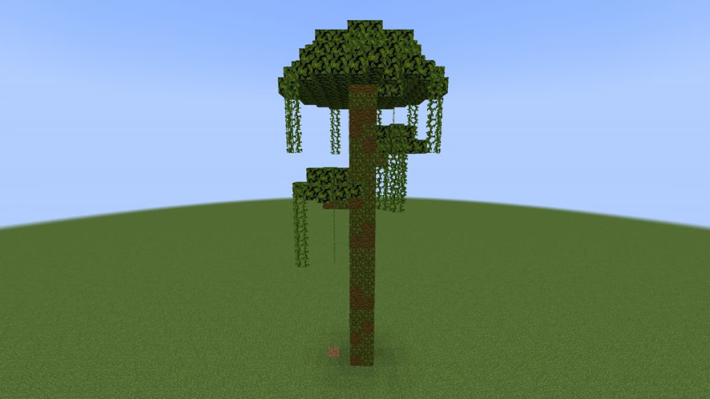 Using a tall Jungle tree as the base for a staircase.